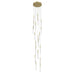 Multi-Light Pendant Avenue Lighting HF2021-BOA-BB Main St. Main Street 21-Light 22"W LED Pendant in Brushed Brass/Studded Crystals Avenue Lighting