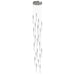 Multi-Light Pendant Avenue Lighting HF2021-BOA-PN Main St. Main Street 21-Light 22"W LED Pendant in Polished Nickel/Studded Crystals Avenue Lighting