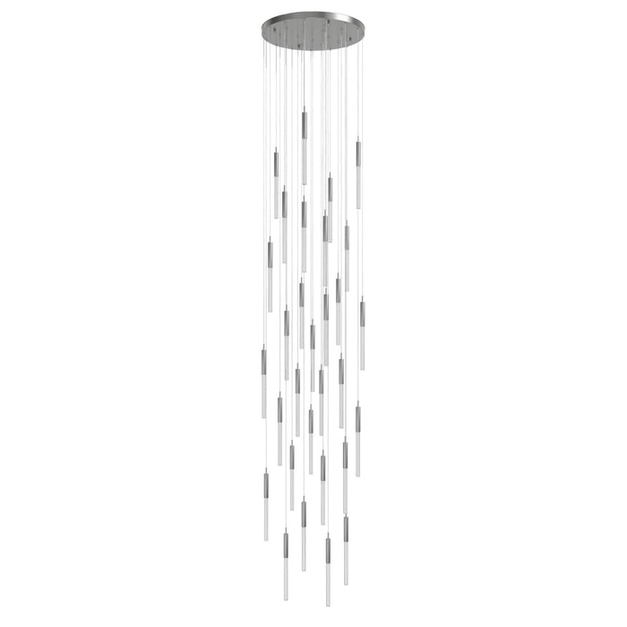 Multi-Light Pendant Avenue Lighting HF2031-BOA-PN Main St. Main Street 31-Light 30"W Pendant in Polished Nickel/Studded Crystals Avenue Lighting