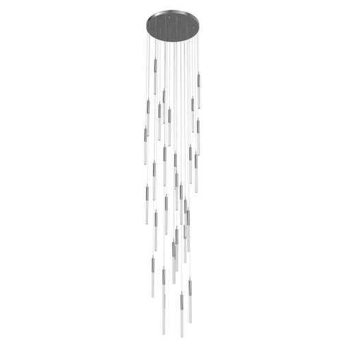 Multi-Light Pendant Avenue Lighting HF2031-BOA-PN Main St. Main Street 31-Light 30"W Pendant in Polished Nickel/Studded Crystals Avenue Lighting