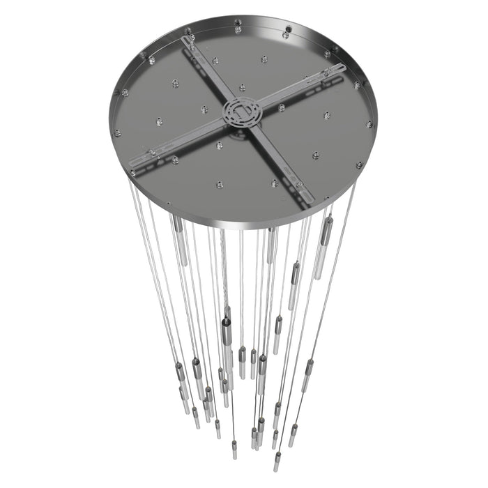 Multi-Light Pendant Avenue Lighting HF2031-BOA-PN Main St. Main Street 31-Light 30"W Pendant in Polished Nickel/Studded Crystals Avenue Lighting
