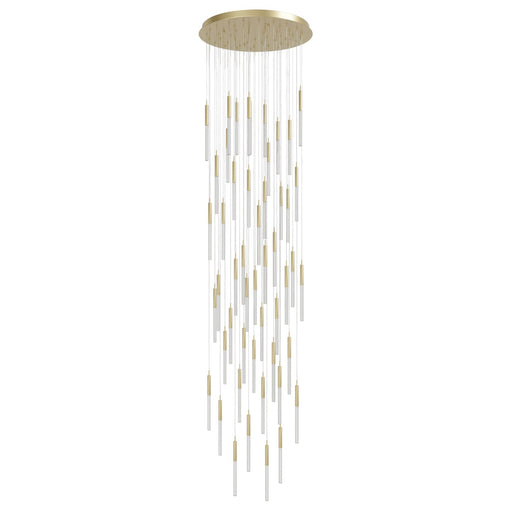 Multi-Light Pendant Avenue Lighting HF2051-BOA-BB Main St. Main Street 51-Light 37"W Pendant in Brushed Brass/Studded Crystals Avenue Lighting