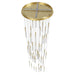 Multi-Light Pendant Avenue Lighting HF2051-BOA-BB Main St. Main Street 51-Light 37"W Pendant in Brushed Brass/Studded Crystals Avenue Lighting