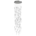 Multi-Light Pendant Avenue Lighting HF2051-BOA-PN Main St. Main Street 51-Light 37"W LED Pendant in Polished Nickel/Studded Crystals Avenue Lighting