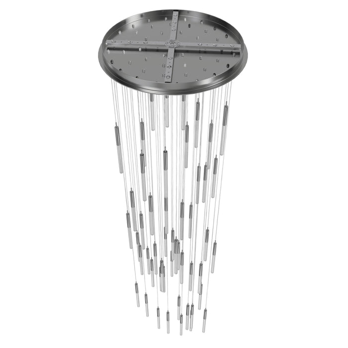 Multi-Light Pendant Avenue Lighting HF2051-BOA-PN Main St. Main Street 51-Light 37"W LED Pendant in Polished Nickel/Studded Crystals Avenue Lighting