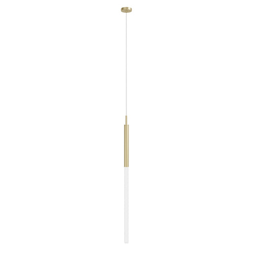Pendant Light Avenue Lighting HF2020-FR-BB Main St. Main Street 1-Light 2"W Mini Pendant in Brushed Brass/Frosted Crystal Avenue Lighting