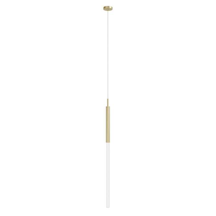 Pendant Light Avenue Lighting HF2020-FR-BB Main St. Main Street 1-Light 2"W Mini Pendant in Brushed Brass/Frosted Crystal Avenue Lighting