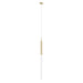 Pendant Light Avenue Lighting HF2020-FR-BB Main St. Main Street 1-Light 2"W Mini Pendant in Brushed Brass/Frosted Crystal Avenue Lighting