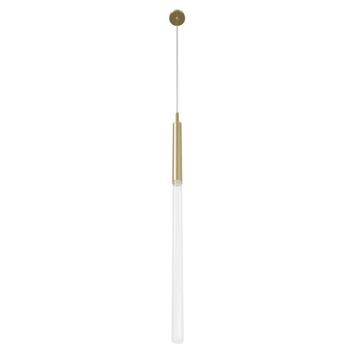 Pendant Light Avenue Lighting HF2020-FR-BB Main St. Main Street 1-Light 2"W Mini Pendant in Brushed Brass/Frosted Crystal Avenue Lighting