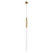 Pendant Light Avenue Lighting HF2020-FR-BB Main St. Main Street 1-Light 2"W Mini Pendant in Brushed Brass/Frosted Crystal Avenue Lighting