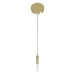 Pendant Light Avenue Lighting HF2020-FR-BB Main St. Main Street 1-Light 2"W Mini Pendant in Brushed Brass/Frosted Crystal Avenue Lighting