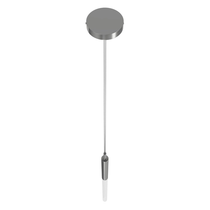 Pendant Light Avenue Lighting HF2020-FR-PN Main St. Main Street 1-Light 2"W Mini Pendant in Polished Nickel/Frosted Crystal Avenue Lighting