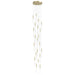 Pendant Light Avenue Lighting HF2021-FR-BB Main St. Main Street 21-Light 22"W Pendant in Brushed Brass/Frosted Crystals Avenue Lighting