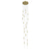 Pendant Light Avenue Lighting HF2021-FR-BB Main St. Main Street 21-Light 22"W Pendant in Brushed Brass/Frosted Crystals Avenue Lighting
