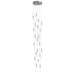 Pendant Light Avenue Lighting HF2021-FR-PN Main St. Main Street 21-Light 22"W Pendant in Polished Nickel/ Frosted Crystals Avenue Lighting