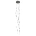 Pendant Light Avenue Lighting HF2021-FR-PN Main St. Main Street 21-Light 22"W Pendant in Polished Nickel/ Frosted Crystals Avenue Lighting