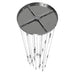 Pendant Light Avenue Lighting HF2031-FR-PN Main St. Main Street 31-Light 30"W Pendant in Polished Nickel/Frosted Crystals Avenue Lighting