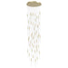 Pendant Light Avenue Lighting HF2051-FR-BB Main St. Main Street 51-Light 37"W LED Pendant in Brushed Brass/Frosted Crystals Avenue Lighting