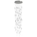 Pendant Light Avenue Lighting HF2051-FR-PN Main St. Main Street 51-Light 37"W LED Pendant in Polished Nickel/Frosted Crystals Avenue Lighting