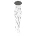 Pendant Light Avenue Lighting HF2051-FR-PN Main St. Main Street 51-Light 37"W LED Pendant in Polished Nickel/Frosted Crystals Avenue Lighting