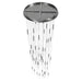 Pendant Light Avenue Lighting HF2051-FR-PN Main St. Main Street 51-Light 37"W LED Pendant in Polished Nickel/Frosted Crystals Avenue Lighting