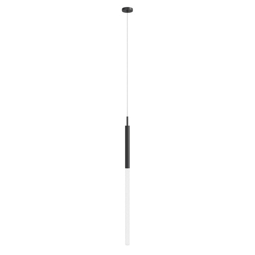 Pendant Light Avenue Lighting HF2020-FR-BK Main St. Main Street 1-Light 2"W Mini Pendant in Black/Frosted Crystal Avenue Lighting