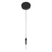 Pendant Light Avenue Lighting HF2020-FR-BK Main St. Main Street 1-Light 2"W Mini Pendant in Black/Frosted Crystal Avenue Lighting