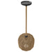Pendant Light Avenue Lighting HF1004-RP Malibu 11"W Pendant in Black with Natural Hemp Rope Avenue Lighting