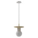Pendant Light Avenue Lighting HF1951-BB-WHT Newport 8"W White Marble Pendant in Brushed Brass / White Avenue Lighting