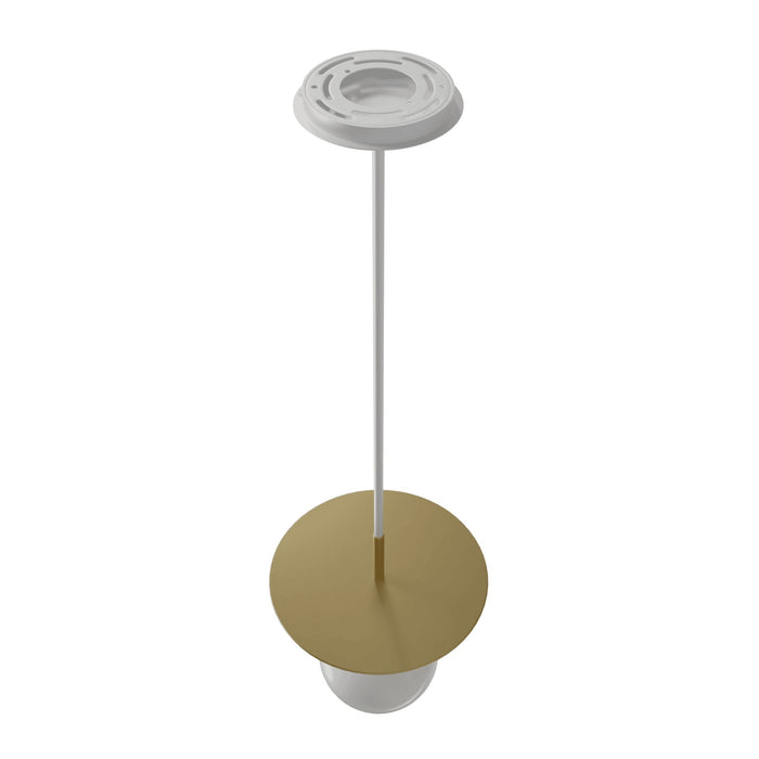 Pendant Light Avenue Lighting HF1951-BB-WHT Newport 8"W White Marble Pendant in Brushed Brass / White Avenue Lighting