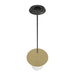 Pendant Light Avenue Lighting HF1951-BB-BK Newport 8"W Black Marble Pendant in Brushed Brass / Black Avenue Lighting