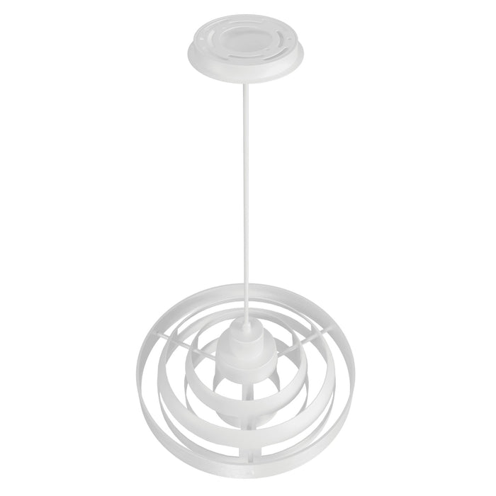 Pendant Light Avenue Lighting HF1952-WHT Newport 16"W Round Pendant in White Avenue Lighting