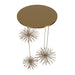 Chandelier Avenue Lighting HF8404-AB Palisades Ave. 34"W 4-Sputnik Pendant in Aged Brass With Champagne Glass Avenue Lighting