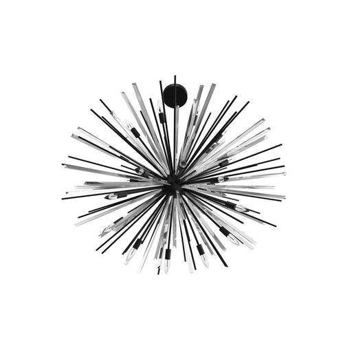 Chandelier Avenue Lighting HF8200-BK Palisades Ave. 60"W Multi-Light Chandelier in Black Avenue Lighting