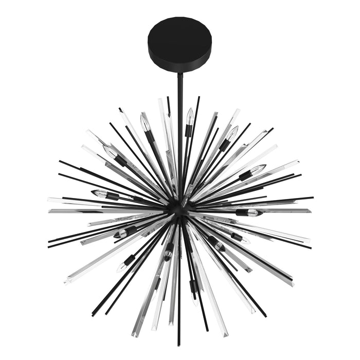 Chandelier Avenue Lighting HF8200-BK Palisades Ave. 60"W Multi-Light Chandelier in Black Avenue Lighting