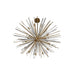 Chandelier Avenue Lighting HF8200-AB Palisades Ave. 60"W Multi-Light Chandelier in Aged Brass With Champagne Glass Avenue Lighting