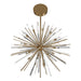 Chandelier Avenue Lighting HF8200-AB Palisades Ave. 60"W Multi-Light Chandelier in Aged Brass With Champagne Glass Avenue Lighting
