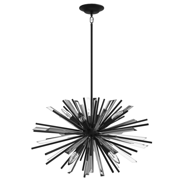 Chandelier Avenue Lighting HF8201-BK Palisades Ave. 24"W Pendant in Black Avenue Lighting