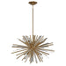 Chandelier Avenue Lighting HF8201-AB Palisades Ave. 24"W Pendant in Aged Brass With Champagne Glass Avenue Lighting