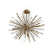 Chandelier Avenue Lighting HF8201-AB Palisades Ave. 24"W Pendant in Aged Brass With Champagne Glass Avenue Lighting