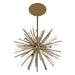 Chandelier Avenue Lighting HF8201-AB Palisades Ave. 24"W Pendant in Aged Brass With Champagne Glass Avenue Lighting