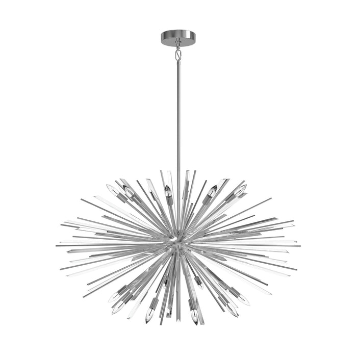 Chandelier Avenue Lighting HF8200-CH Palisades Ave. 60"W Multi-Light Chandelier in Chrome With Clear Glass Avenue Lighting