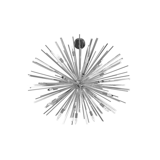 Chandelier Avenue Lighting HF8200-CH Palisades Ave. 60"W Multi-Light Chandelier in Chrome With Clear Glass Avenue Lighting