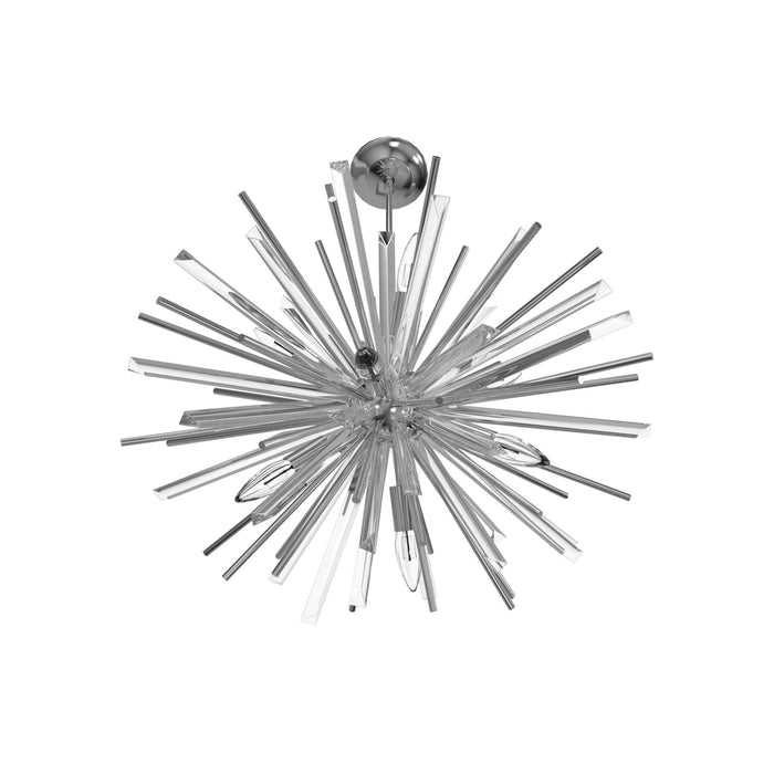 Chandelier Avenue Lighting HF8201-CH Palisades Ave. 24"W Pendant in Chrome With Clear Glass Avenue Lighting