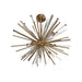Chandelier Avenue Lighting HF8202-AB Palisades Ave. 32"W Pendant in Aged Brass With Champagne Glass Avenue Lighting