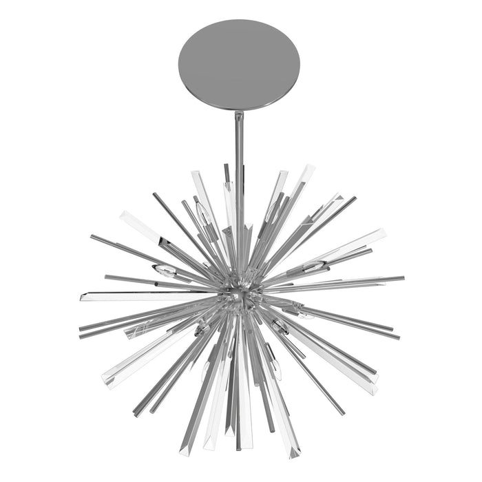 Chandelier Avenue Lighting HF8202-CH Palisades Ave. 32"W Pendant in Chrome With Clear Glass Avenue Lighting