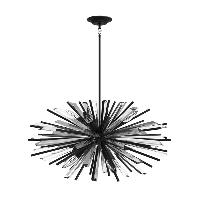 Chandelier Avenue Lighting HF8203-BK Palisades Ave. 39"W Pendant in Black Avenue Lighting