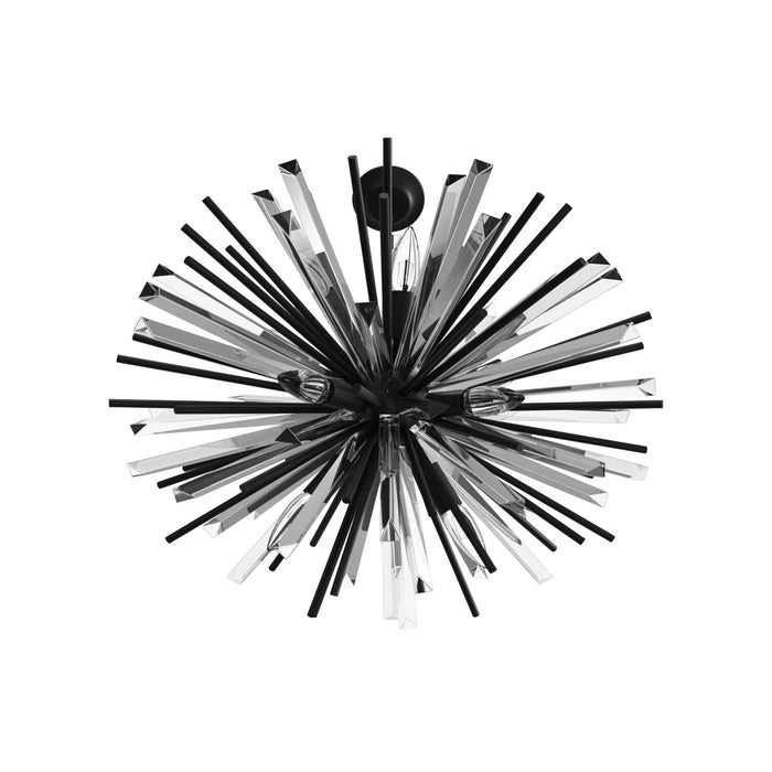 Chandelier Avenue Lighting HF8203-BK Palisades Ave. 39"W Pendant in Black Avenue Lighting