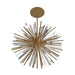 Chandelier Avenue Lighting HF8203-AB Palisades Ave. 39"W Pendant in Aged Brass With Champagne Glass Avenue Lighting