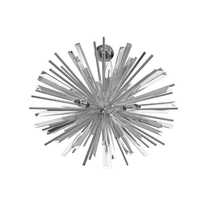 Chandelier Avenue Lighting HF8203-CH Palisades Ave. 39"W Pendant in Chrome With Clear Glass Avenue Lighting